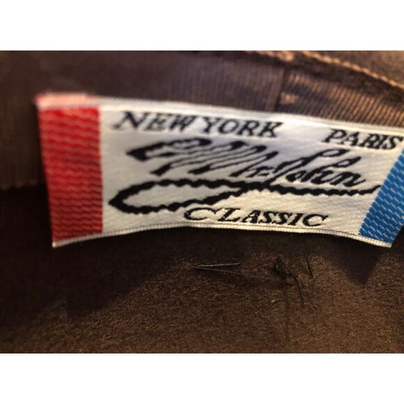 GEORGEORGE W BOLLMAN 100% WOOL BROWN HAT W/BLACK TRIM "EXCELLO" MADE IN USA - Picture 2 of 12